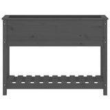 NNEVL Planter with Shelf Grey 111.5x34.5x81 cm Solid Wood Pine