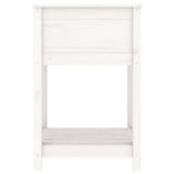NNEVL Planter with Shelf White 54x54x81 cm Solid Wood Pine