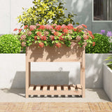 NNEVL Planter with Shelf 82.5x54x81 cm Solid Wood Pine