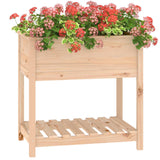NNEVL Planter with Shelf 82.5x54x81 cm Solid Wood Pine
