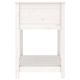 NNEVL Planter with Shelf White 82.5x54x81 cm Solid Wood Pine