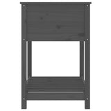 NNEVL Planter with Shelf Grey 82.5x54x81 cm Solid Wood Pine