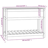NNEVL Planter with Shelf White 111.5x54x81 cm Solid Wood Pine
