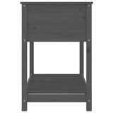 NNEVL Planter with Shelf Grey 111.5x54x81 cm Solid Wood Pine