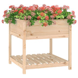 NNEVL Planter with Shelf 82.5x82.5x81 cm Solid Wood Pine