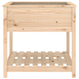 NNEVL Planter with Shelf 82.5x82.5x81 cm Solid Wood Pine