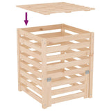 NNEVL Composter 63.5x63.5x77.5 cm Solid Wood Pine