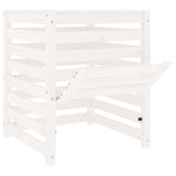 NNEVL Composter White 63.5x63.5x77.5 cm Solid Wood Pine