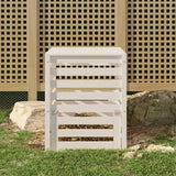 NNEVL Composter White 63.5x63.5x77.5 cm Solid Wood Pine