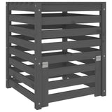 NNEVL Composter Grey 63.5x63.5x77.5 cm Solid Wood Pine