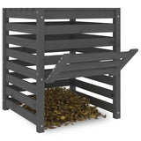 NNEVL Composter Grey 63.5x63.5x77.5 cm Solid Wood Pine