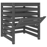 NNEVL Composter Grey 63.5x63.5x77.5 cm Solid Wood Pine