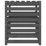 NNEVL Composter Grey 63.5x63.5x77.5 cm Solid Wood Pine