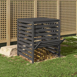 NNEVL Composter Grey 82.5x82.5x99.5 cm Solid Wood Pine