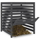 NNEVL Composter Grey 82.5x82.5x99.5 cm Solid Wood Pine
