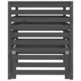 NNEVL Composter Grey 82.5x82.5x99.5 cm Solid Wood Pine