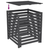 NNEVL Composter Grey 82.5x82.5x99.5 cm Solid Wood Pine