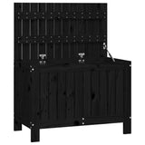NNEVL Garden Storage Box Black 76x42.5x54 cm Solid Wood Pine