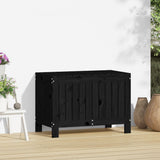 NNEVL Garden Storage Box Black 76x42.5x54 cm Solid Wood Pine