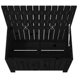 NNEVL Garden Storage Box Black 76x42.5x54 cm Solid Wood Pine