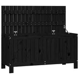 NNEVL Garden Storage Box Black 108x42.5x54 cm Solid Wood Pine