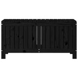 NNEVL Garden Storage Box Black 108x42.5x54 cm Solid Wood Pine