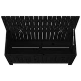 NNEVL Garden Storage Box Black 108x42.5x54 cm Solid Wood Pine