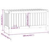 NNEVL Garden Storage Box Black 108x42.5x54 cm Solid Wood Pine