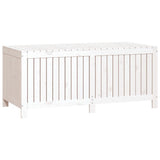 NNEVL Garden Storage Box White 147x68x64 cm Solid Wood Pine