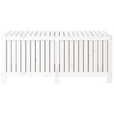 NNEVL Garden Storage Box White 147x68x64 cm Solid Wood Pine