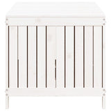 NNEVL Garden Storage Box White 147x68x64 cm Solid Wood Pine