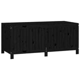NNEVL Garden Storage Box Black 147x68x64 cm Solid Wood Pine