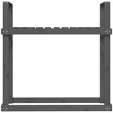 NNEVL Firewood Rack Grey 110x35x108.5 cm Solid Wood Pine