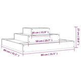 NNEVL Planter 80x80x27 cm Solid Wood Pine