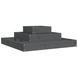 NNEVL Planter Grey 80x80x27 cm Solid Wood Pine
