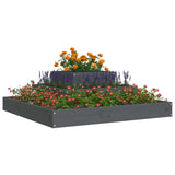 NNEVL Planter Grey 80x80x27 cm Solid Wood Pine