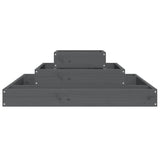 NNEVL Planter Grey 80x80x27 cm Solid Wood Pine