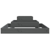 NNEVL Planter Grey 80x80x27 cm Solid Wood Pine