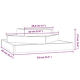 NNEVL Planter 83x83x27 cm Solid Wood Pine