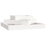 NNEVL Planter White 83x83x27 cm Solid Wood Pine