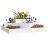 NNEVL Planter White 83x83x27 cm Solid Wood Pine