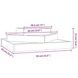 NNEVL Planter White 83x83x27 cm Solid Wood Pine