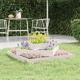 NNEVL Planter White 83x83x27 cm Solid Wood Pine