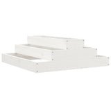 NNEVL Planter White 80x80x27 cm Solid Wood Pine