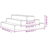 NNEVL Planter White 80x80x27 cm Solid Wood Pine