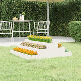 NNEVL Planter White 80x80x27 cm Solid Wood Pine