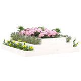 NNEVL Planter White 110x110x27 cm Solid Wood Pine