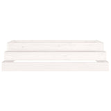 NNEVL Planter White 110x110x27 cm Solid Wood Pine