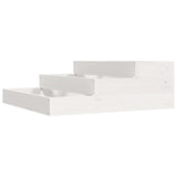 NNEVL Planter White 78x78x27 cm Solid Wood Pine