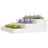 NNEVL Planter White 78x78x27 cm Solid Wood Pine